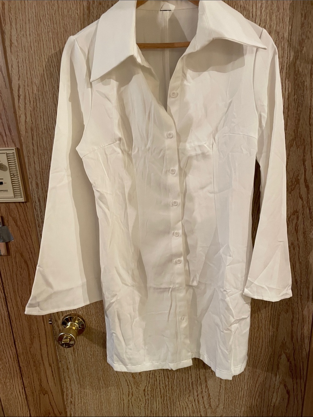 Classic White Button-Front Women's Blouse